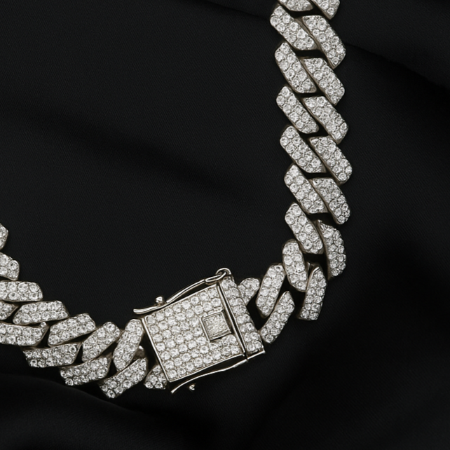 White Iced Chain