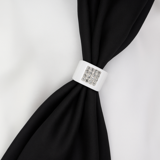 White Stone Iced Ring