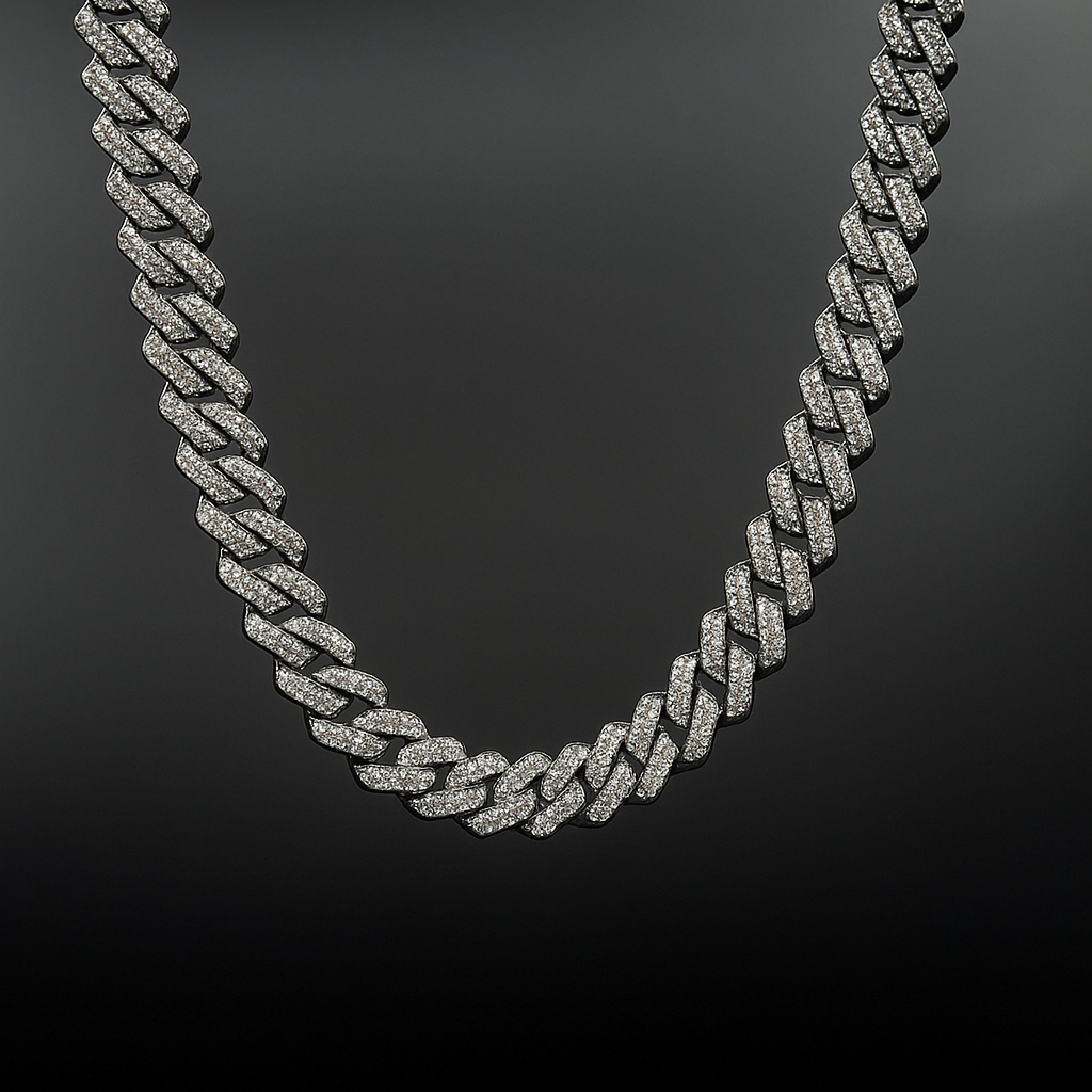 Black and White Iced Chain