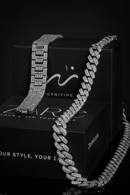 Iced out chain and Bracelet (Pack of 2)