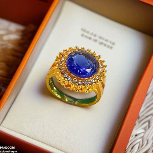 Round Sunburst Ring